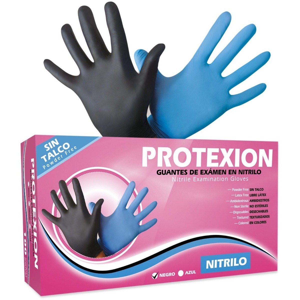 GUANTE  AZUL *M NITRILO X50