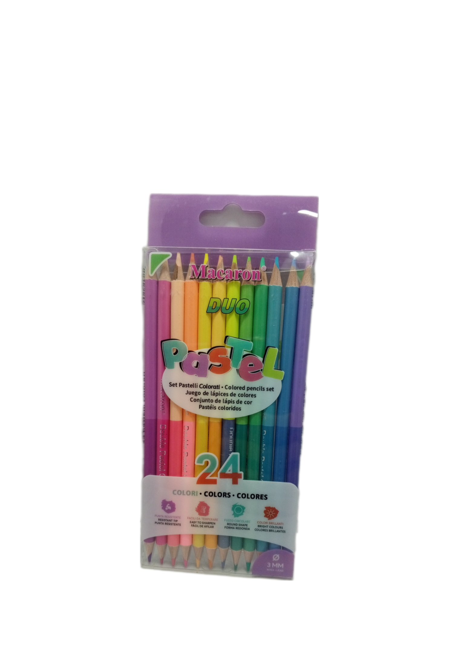 COLOR DOBLE PUNTA PASTEL X 12 UND