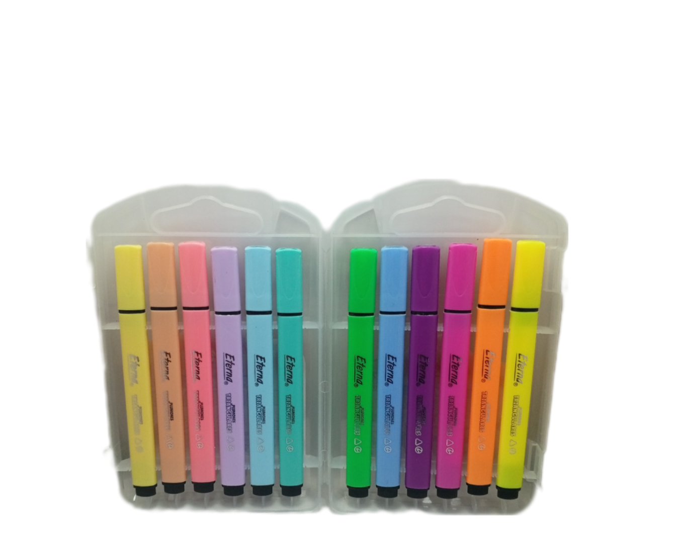 PLUMON TRIANGULAR PASTEL Y  FLUORESCENTE X12