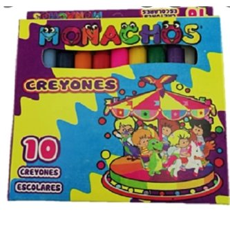 CRAYON ESCOLAR PEQUEÑO X10 MONACHOS