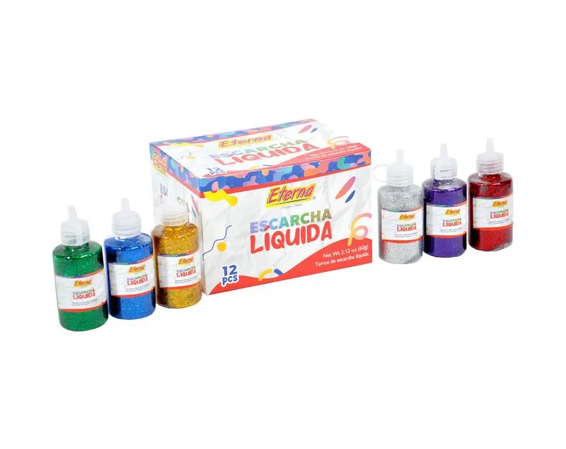 ESCARCHA LIQUIDA TUBO CON  PEGANTE X12