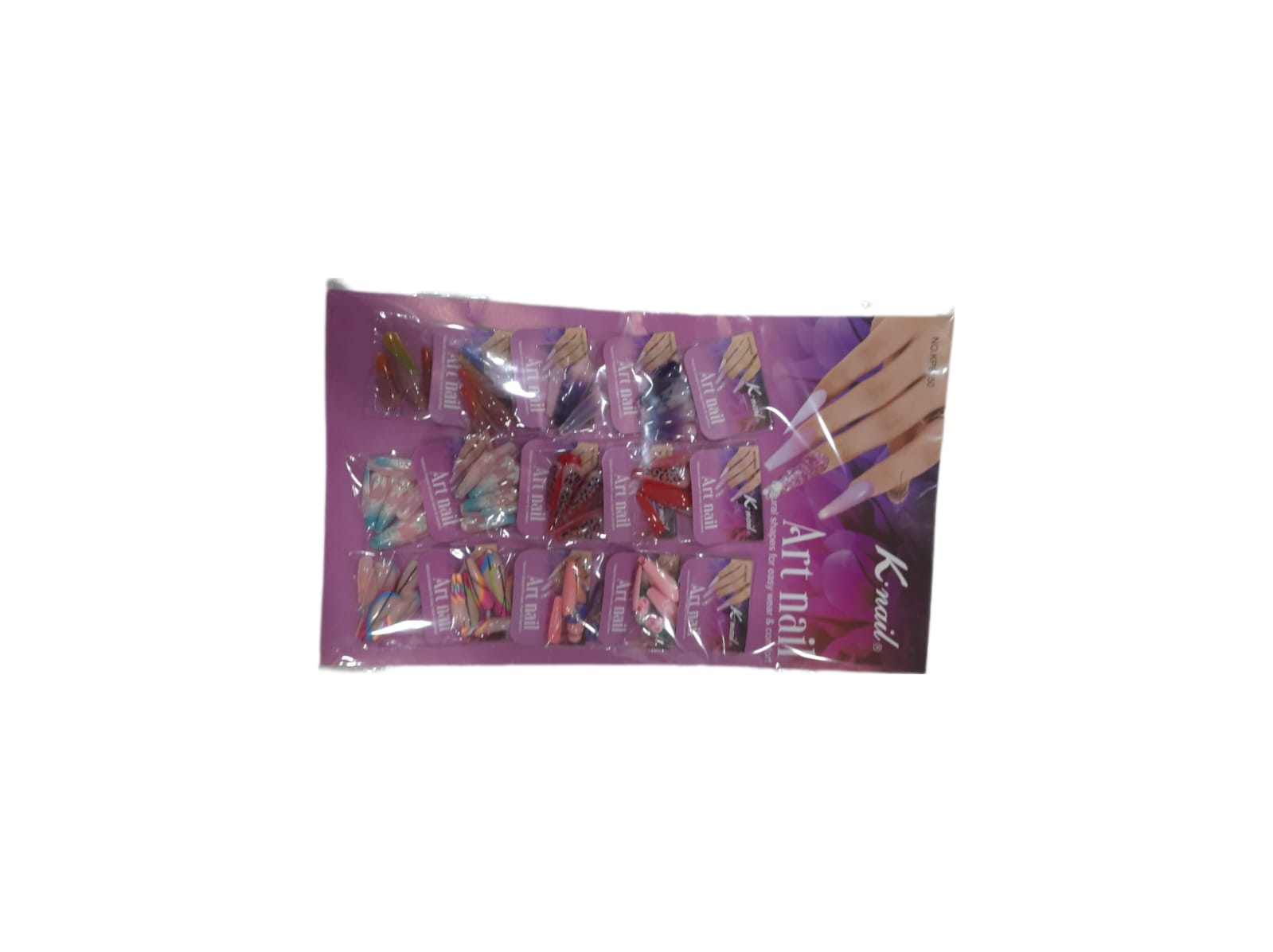 UÑAS POSTIZAS PUNTUDAS EN ESTUCHE X12