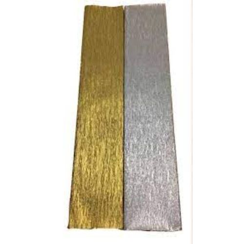 PAPEL CREPE PLATEADO O DORADO X10