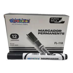 MARCADOR PERMANENTE NEGRO X12