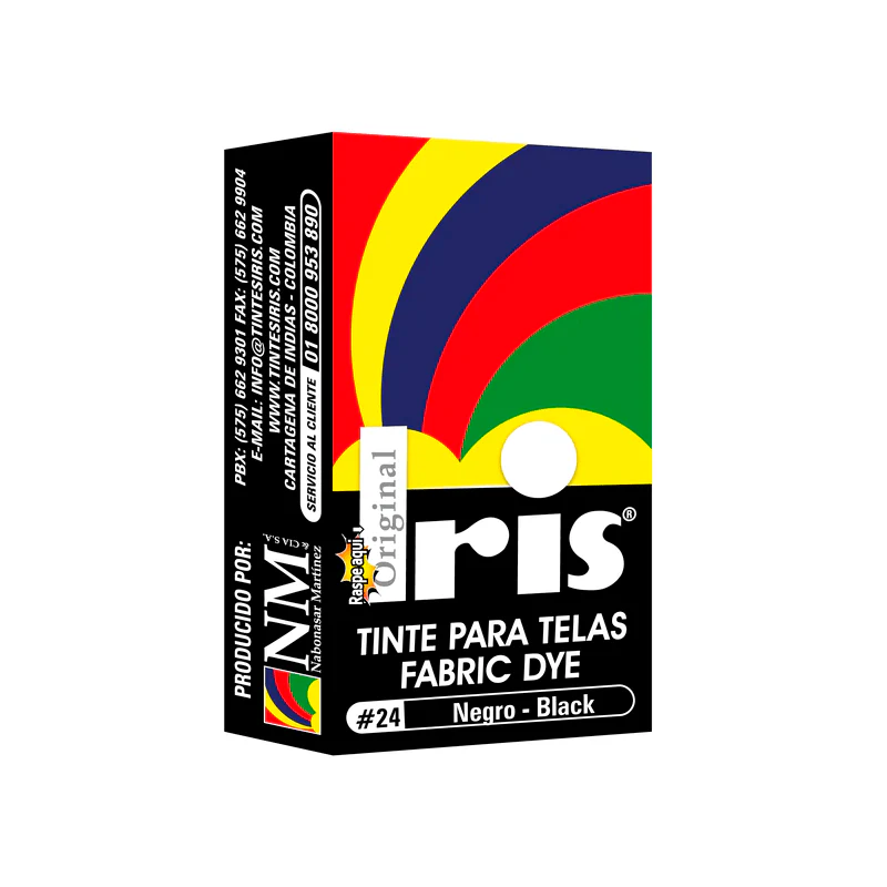 TINTA IRIS ROPA NEGRA /AZUL/ ECO*6