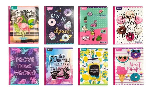 CUADERNO COSIDO 100H STICKER NIÑA ECO