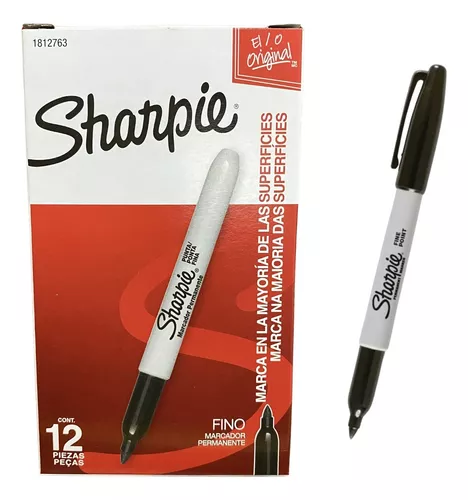 MARCADOR TIPO SHARPIE NEGRO X12