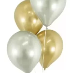 BOMBA R12 METALIZADA DORADA/O/ PLATEADA X 50