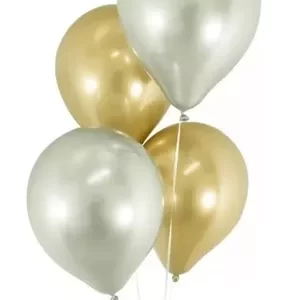 BOMBA R12 METALIZADA DORADA/O/ PLATEADA X 50