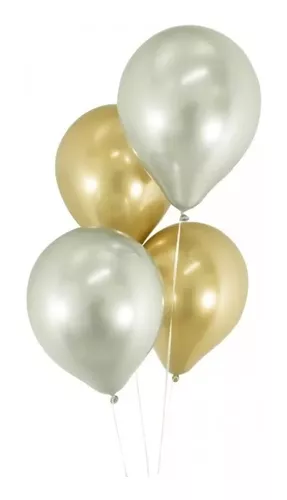 BOMBA R12 METALIZADA DORADA/O/ PLATEADA X 50