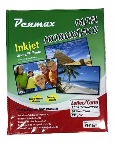 PAPEL FOTOGRAFICO X 20/230GR PENMAX