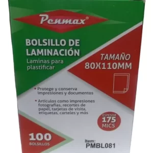 BOLSILLO LAMINACION TARJETA .80X110 X100