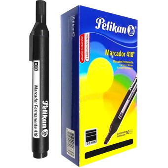 MARCADOR PELIKAN 418 NEGRO X10