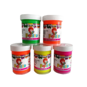 VINILO FLUORESCENTE X COLOR 80G X6