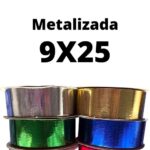 CINTA PAPEL METALIZADA 9X25 ANCHA 3CM