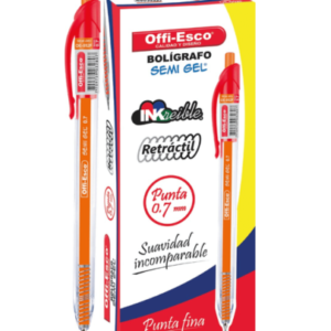 ESFERO OFFI ESCO RETRACTIL ROJO X12