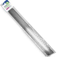 REGLA METALICA 30CM ALUMINIO * 6