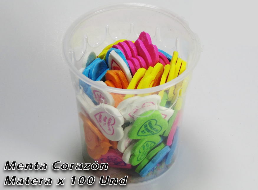 DULCE MENTA CORAZONES MATERA X100