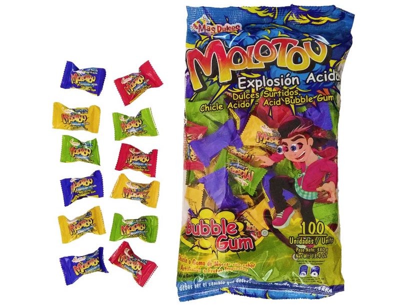 DULCE BOLA ACIDO MONOTOK X100 CHICLE