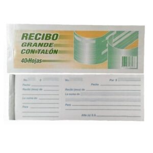TALONARIO RECIBO GRANDE X80