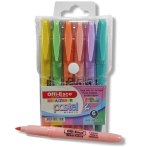 RESALTADOR PASTEL OFFI 530P DELGADO X6