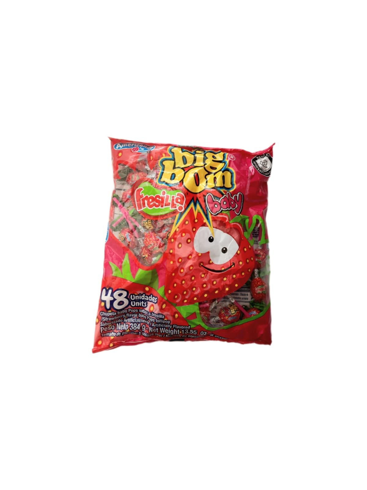 DULCE CHUPETA DE FRESA X50