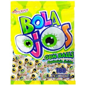 DULCE BOLA DE CHICLE OJO X100