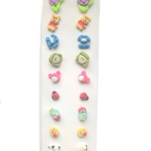 ARETES PLASTICOS NIÑAS PERSONAJE X12UND